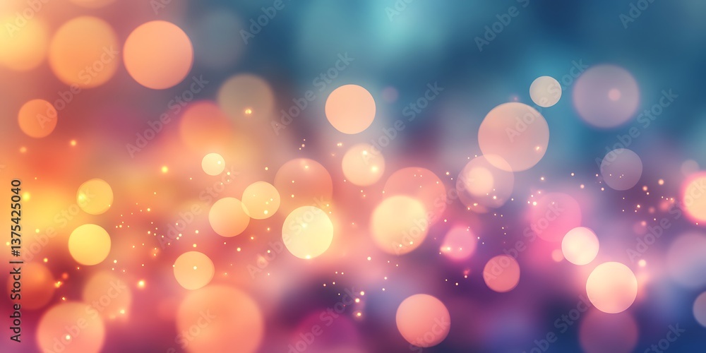 Fototapeta premium Chic Bokeh Design with Minimalist Pastel Tones for Elegant Backgrounds, Modern Aesthetic, or Subtle Decor