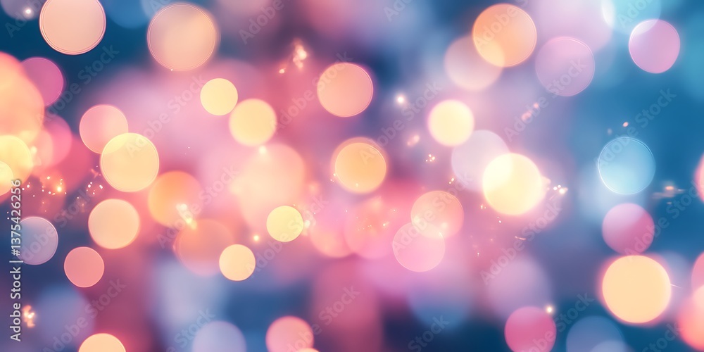 Fototapeta premium Chic Bokeh Design with Minimalist Pastel Tones for Elegant Backgrounds, Modern Aesthetic, or Subtle Decor