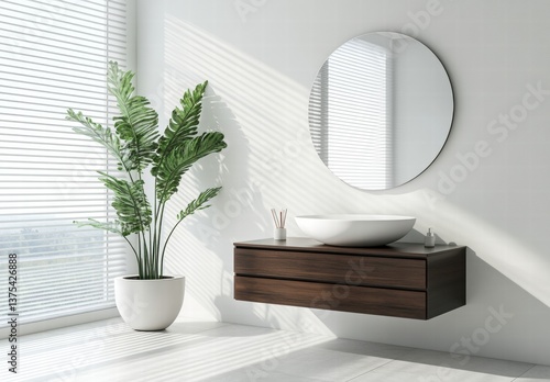 Modern Minimalist Bathroom with Natural Elements