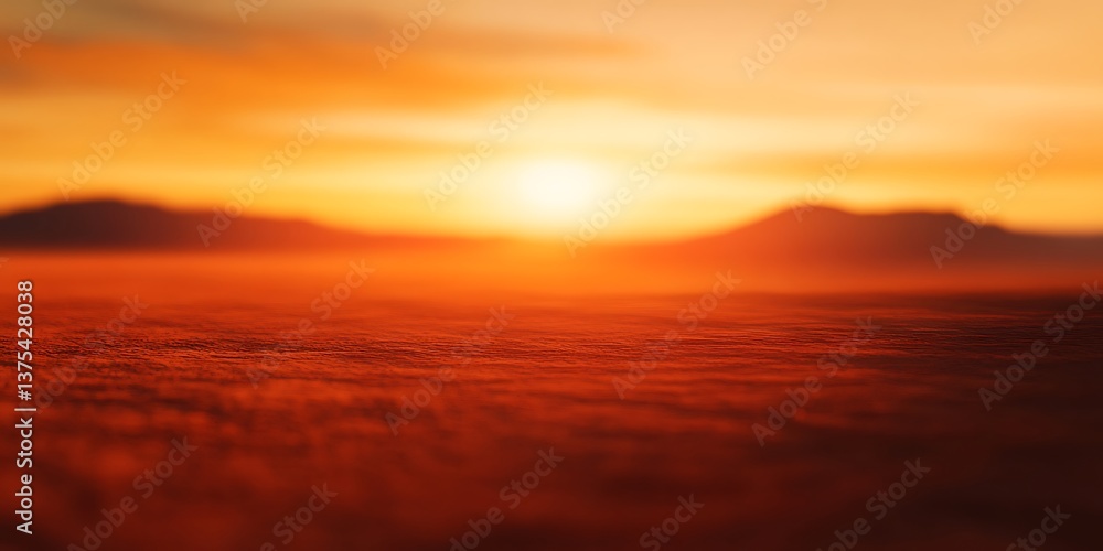 Obraz premium Completely Out-of-Focus Deep Orange Blur for Warm Aesthetics, Sunset Glow, or Atmospheric Designs