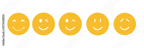Set of line icons related to emoticon, smiley, expression. Outline icons collection. Editable stroke. Vector illustration. Eps10