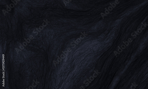 Abstract cooled volcanic lava background. Black basaltic rock surface