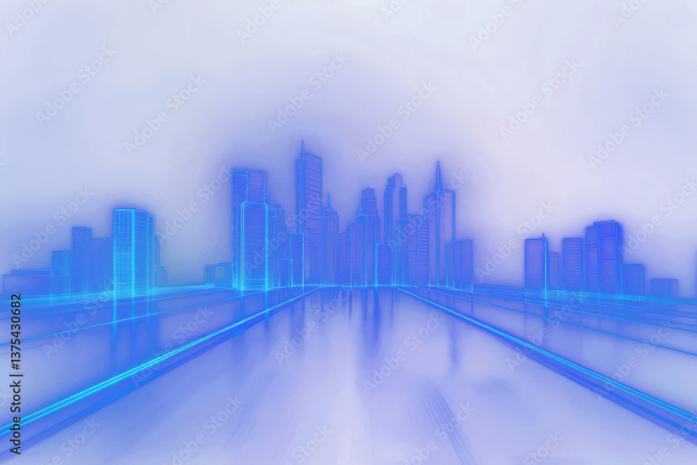 PNG Futuristic neon cityscape digital illustration PNG Futuristic neon cityscape digital illustration