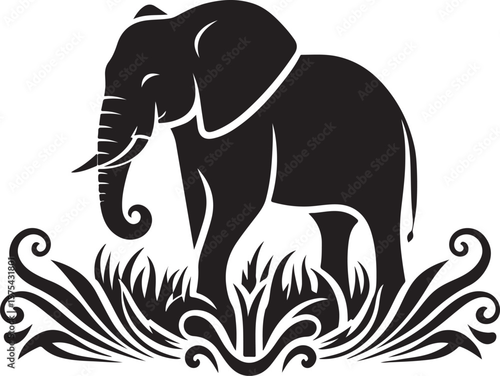 Obraz premium silhouette of elephant