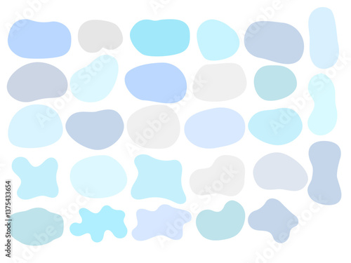 Winter color liquid shape frame set