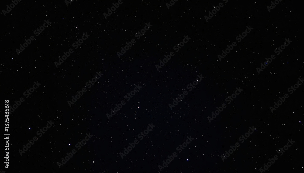 Fototapeta premium Night Sky with Sparkling Stars on Black Background – Cosmic Stellar Scene for Design