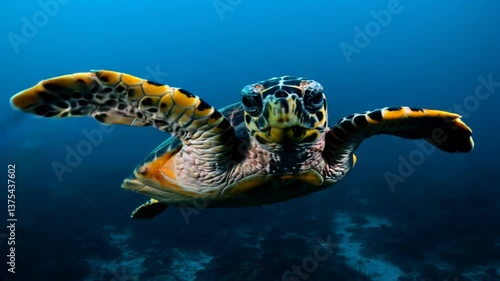 sea turtle swimming