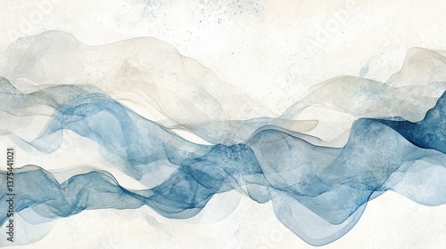 Wallpaper Mural Serene Blue Horizons Abstract Landscape suitable for ecotourism website Torontodigital.ca