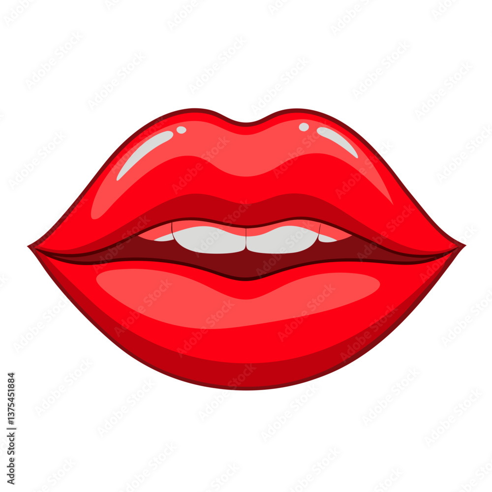 vector illustration of red lips vector illustration of red lips
