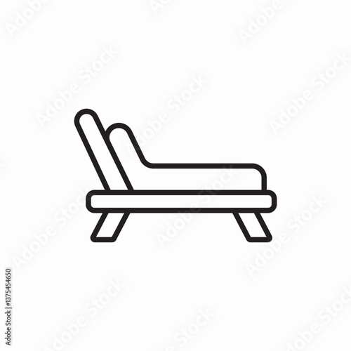 relaxation lounger chair icon vector sign