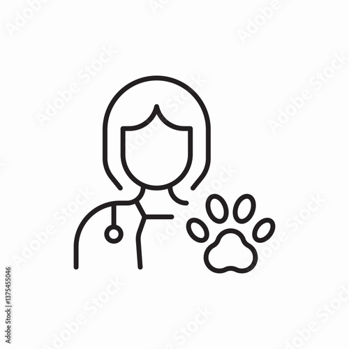vet doctor icon vector sign
