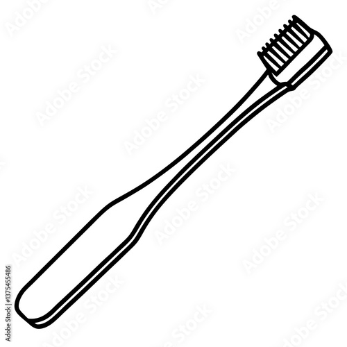 a detailed illustration of a toothbrush, essential for oral hygiene. It is set against a clean background.