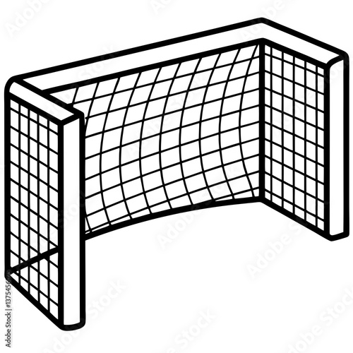 a graphic illustration of a soccer goal, representing the focus and aspiration for the game