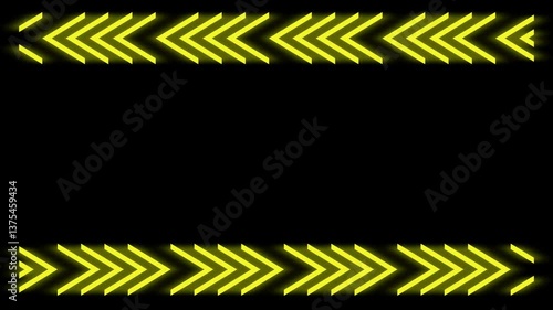 Wallpaper Mural animation of yellow arrows moving quickly left and right on a black background Torontodigital.ca