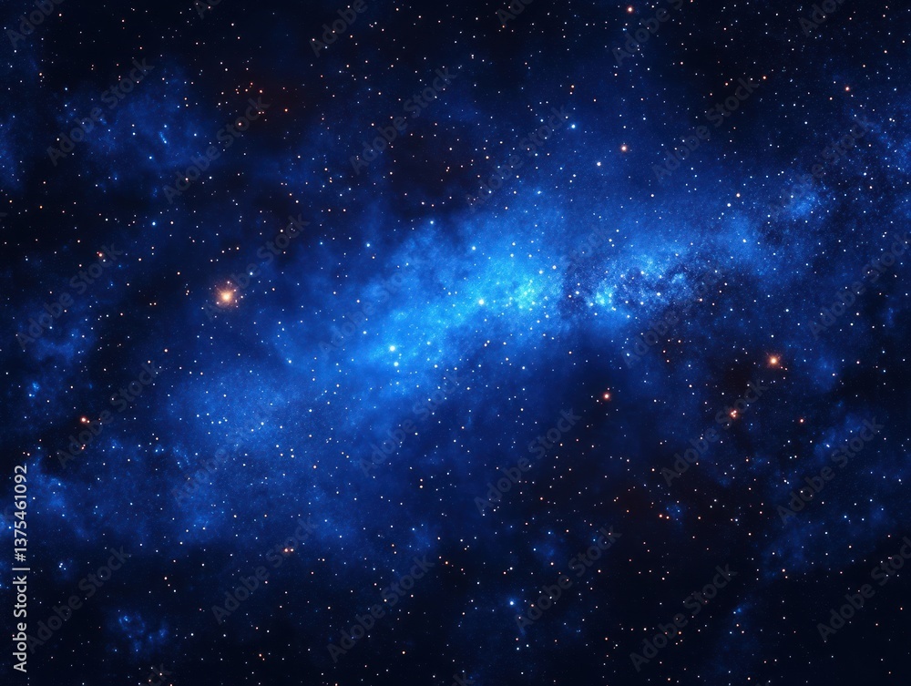 Obraz premium Milky Way Galaxy Night Sky with Nebula and Stars in Deep Space