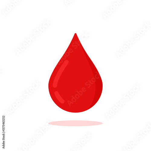 red blood drop icon like charity donation