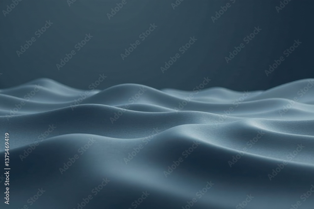 Fototapeta premium Serene Undulating Surface Abstract Blue Texture with Gentle Waves and Soft Light