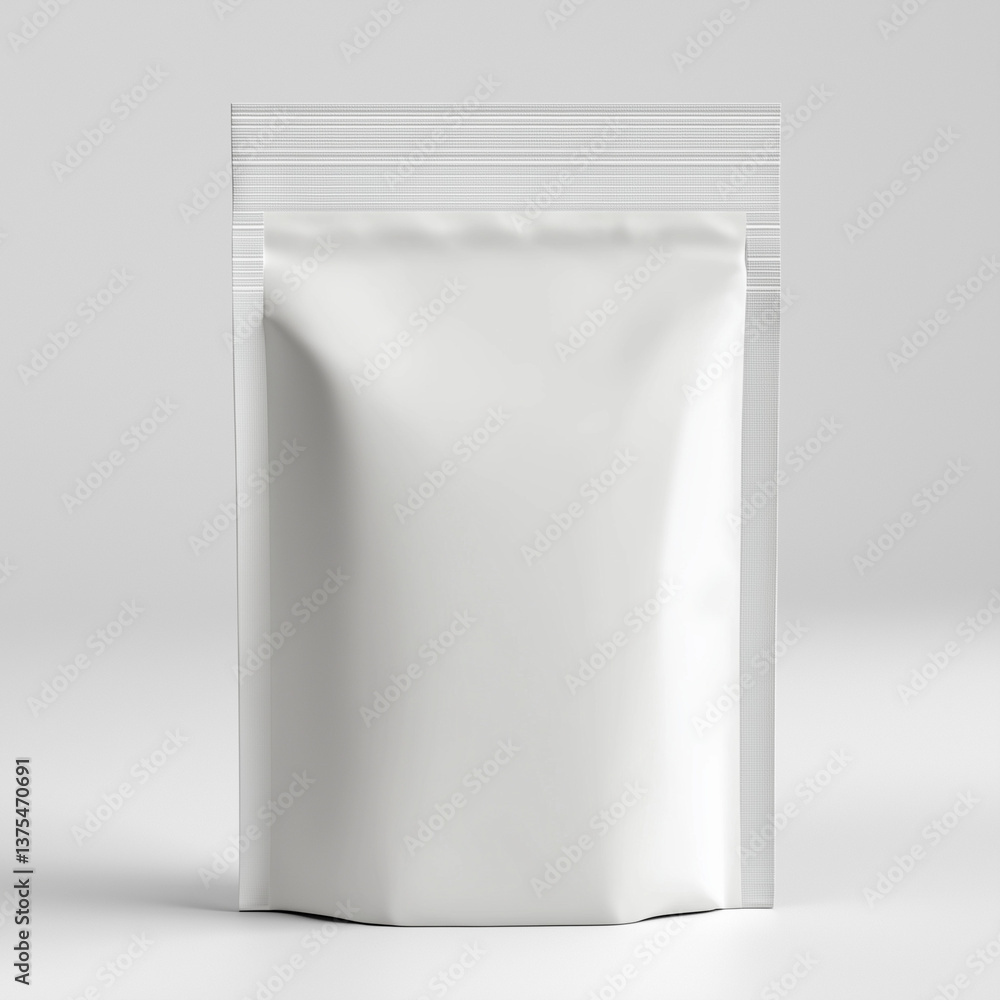 The white plain stand pouch gives a neat and simple look
The white plain stand pouch gives a neat and simple look