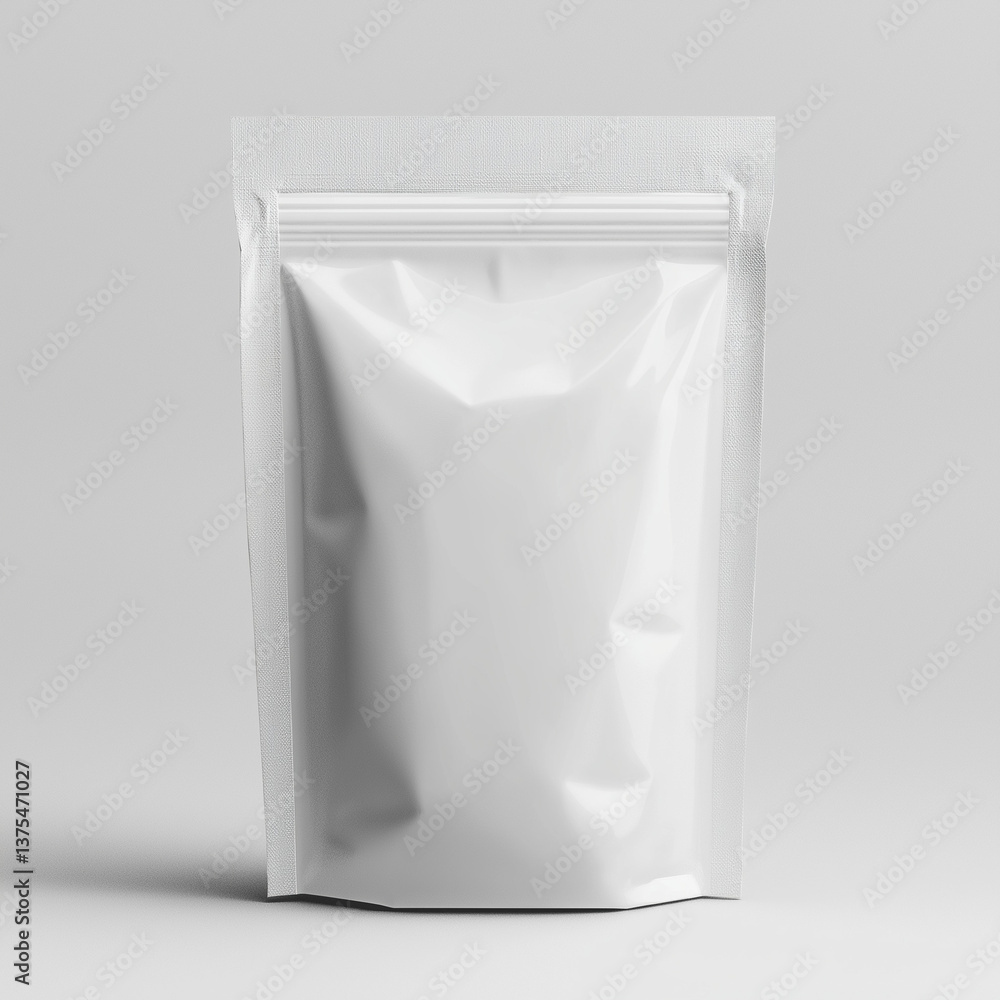 The white plain stand pouch gives a neat and simple look
The white plain stand pouch gives a neat and simple look