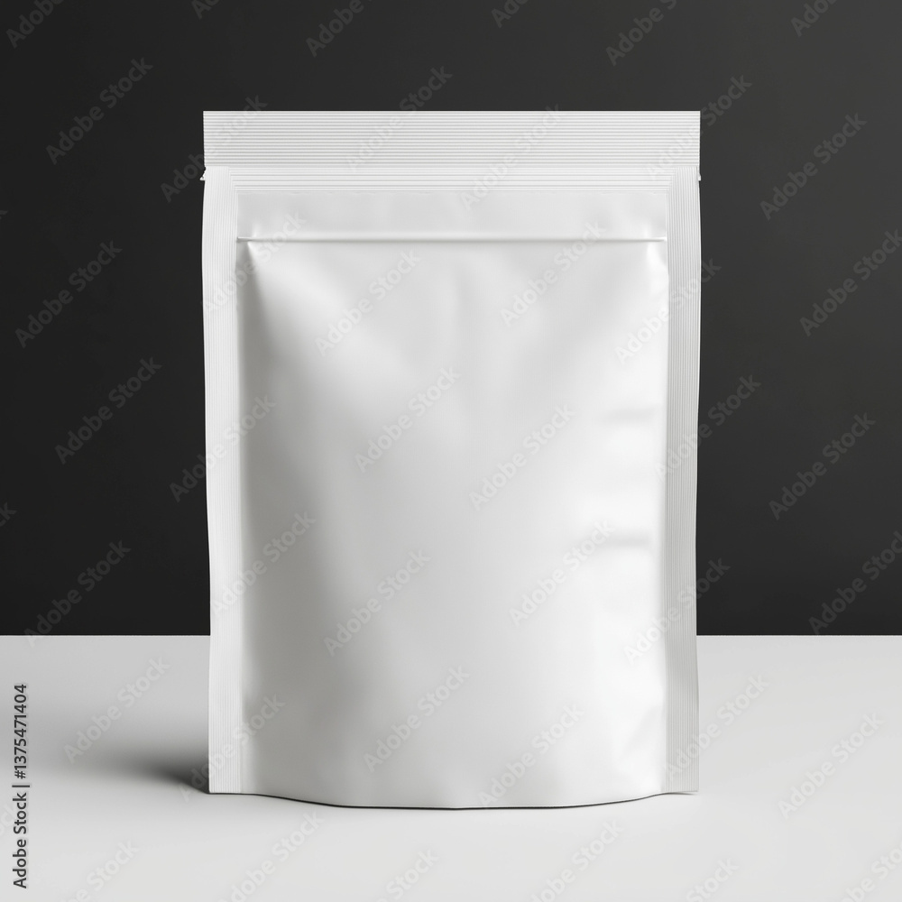 The white plain stand pouch gives a neat and simple look
The white plain stand pouch gives a neat and simple look