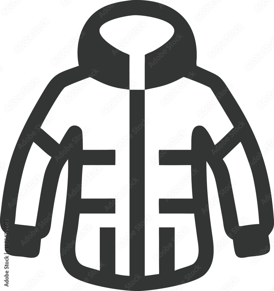 Minimalist Outwear Icon Design, Gray Hoodie with Transparent Background, Fashion Style Minimalist Outwear Icon Design, Gray Hoodie with Transparent Background, Fashion Style
