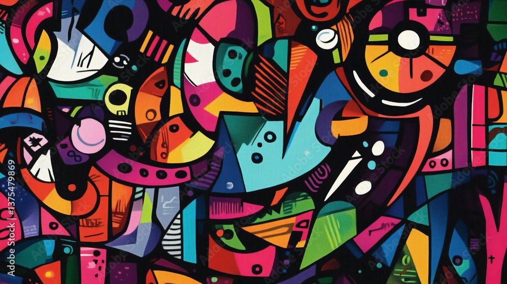 Vibrant Abstract Graffiti suitable for design inspiration Vibrant Abstract Graffiti suitable for design inspiration