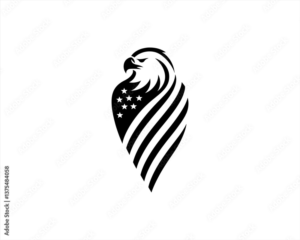 Naklejka premium American Eagle Logo Vector