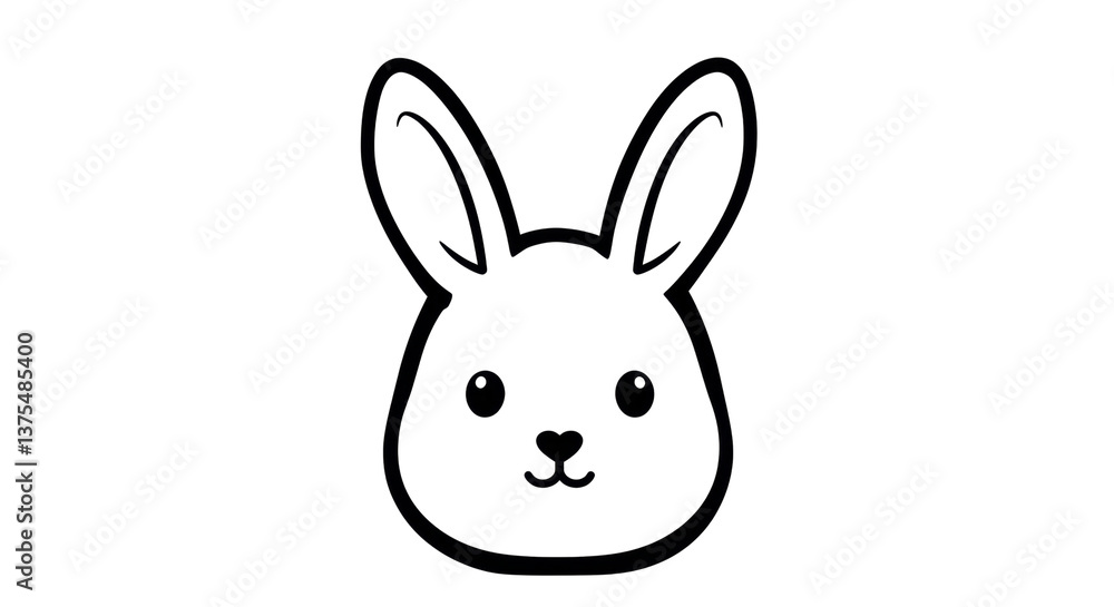 Isolated Rabbit Face Isolated Rabbit Face