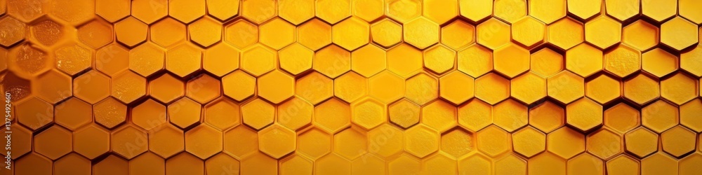 Vibrant Yellow Honeycomb Pattern Background Vibrant Yellow Honeycomb Pattern Background