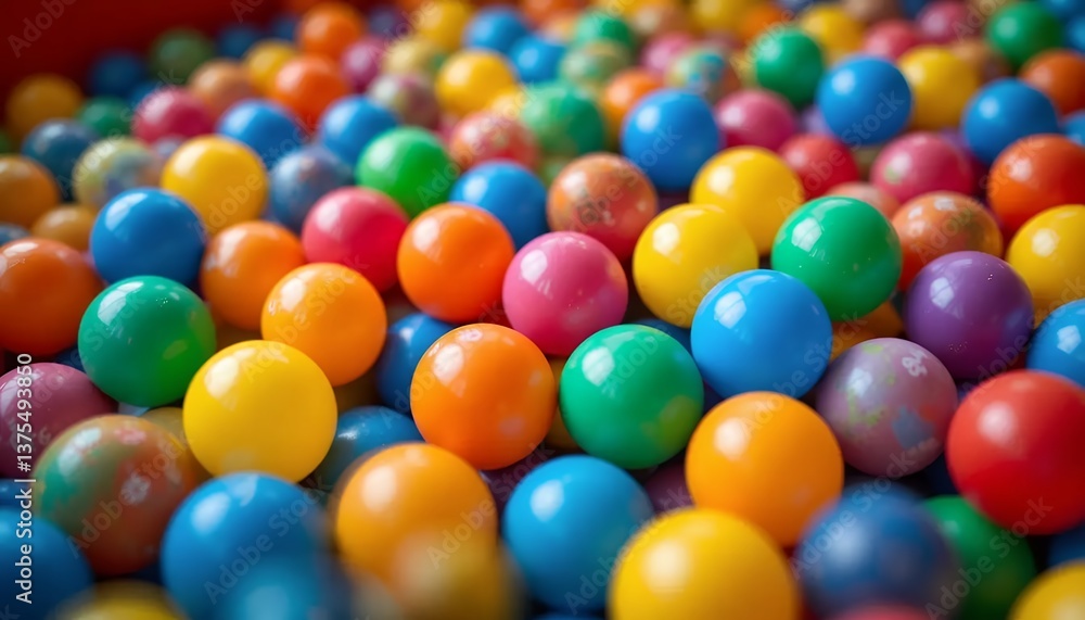 Vibrant Colorful Plastic Balls in a Ball Pit Playful Stock Photo Vibrant Colorful Plastic Balls in a Ball Pit Playful Stock Photo