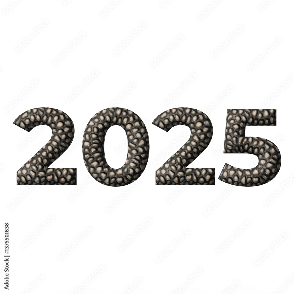 Bold and elegant 3D Text effect on 2025 Bold and elegant 3D Text effect on 2025