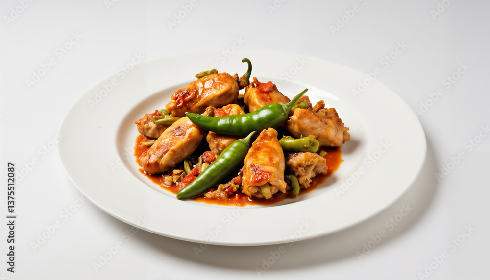Delicious Chicken Wings with Green Chilies Delicious Chicken Wings with Green Chilies