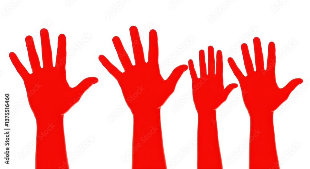 Isolated Raised Hands Isolated Raised Hands