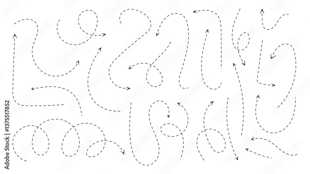 Set arrows pointing in different directions handwritten calligraphy isolated on white background , Flat Modern design, illustration Vector EPS 10 Set arrows pointing in different directions handwritten calligraphy isolated on white background , Flat Modern design, illustration Vector EPS 10