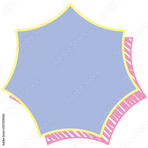 Vector illustration of Speech bubble 6 [scribble shadow (white)]