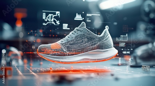 High-tech running shoe design