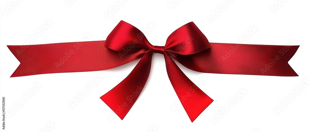 Red silk ribbon panorama Red silk ribbon panorama