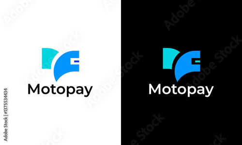 Letter m  payment logo design template for business