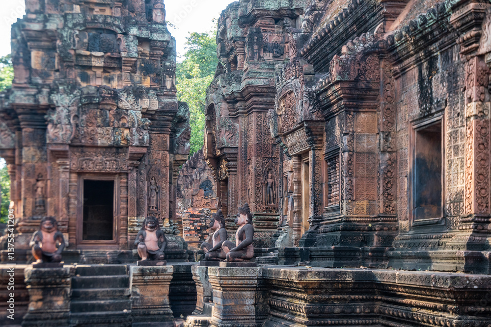 Banteay Srei Temple, Angkor Wat, ancient temples, Khmer civilization, Cambodia Banteay Srei Temple, Angkor Wat, ancient temples, Khmer civilization, Cambodia