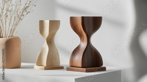 Stylish wooden podiums showcase elegant design, enhancing any space with their unique shapes and natural wood finish. These products add touch of sophistication to home decor