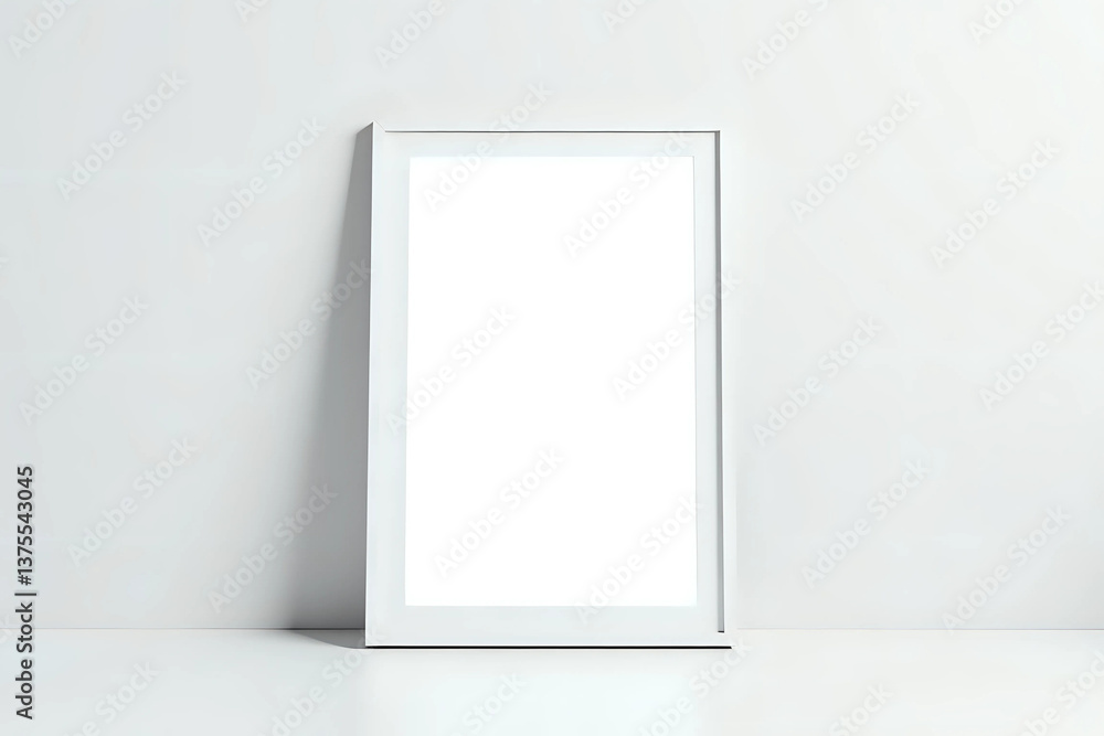 Blank empty picture frame mock-up. Artwork template in interior design Blank empty picture frame mock-up. Artwork template in interior design