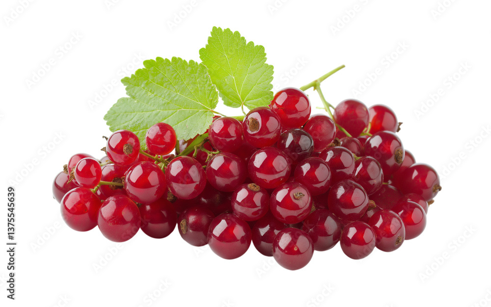 Red currant isolated on transparent background, clipping path, full depth of field Red currant isolated on transparent background, clipping path, full depth of field