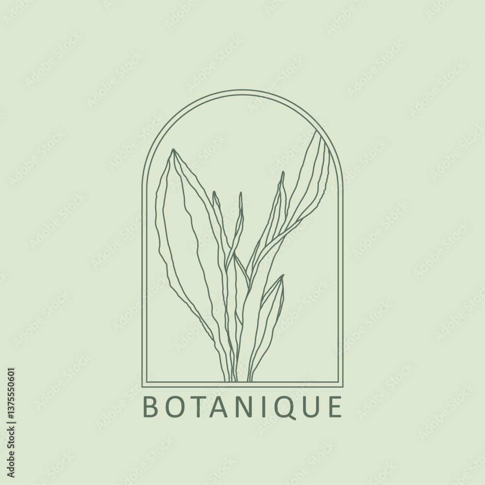 Trendy botanical abstract bohemian design icon Trendy botanical abstract bohemian design icon