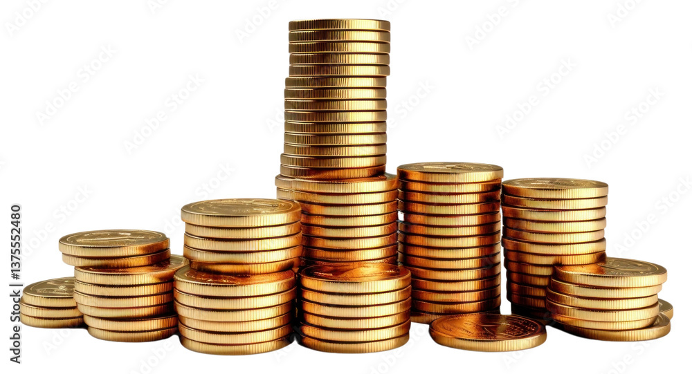 PNG Stacked coins money investment repetition. PNG Stacked coins money investment repetition.