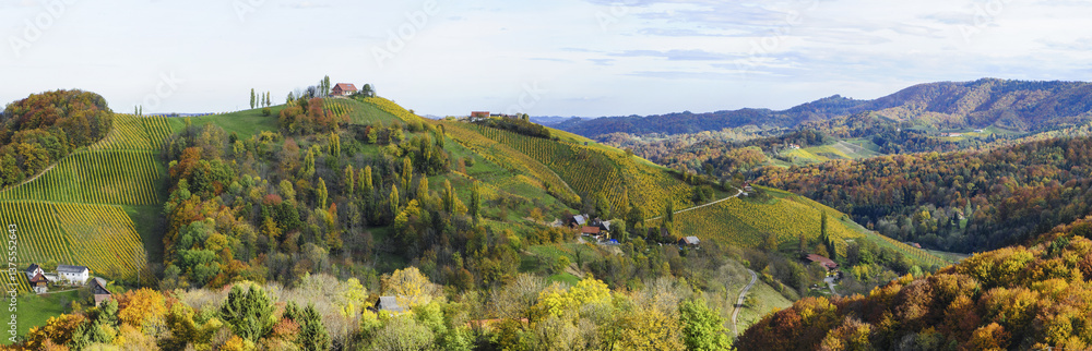 Südsteirische Weinstrasse im Herbst, Österreich, Steiermark, S