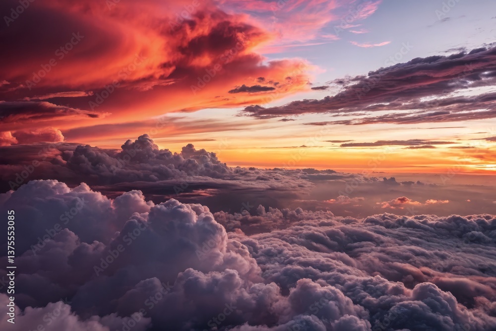 Dramatic Sky with Colorful Clouds at Sunset Dramatic Sky with Colorful Clouds at Sunset