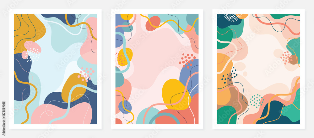 Artwork trendy contemporary abstract shapes. Background with abstract Colorful. Banner and cover for your design. Artwork trendy contemporary abstract shapes. Background with abstract Colorful. Banner and cover for your design.