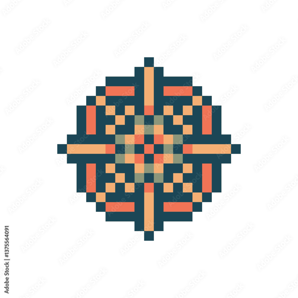 Obraz premium abstract shape retro pixel art