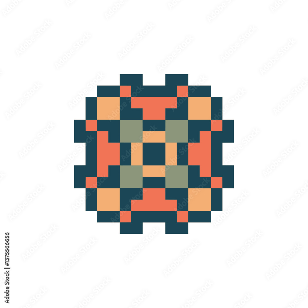 Fototapeta premium abstract shape retro pixel art