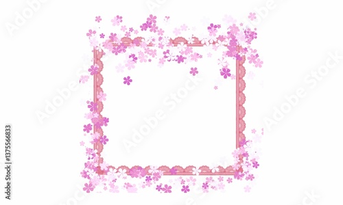 pink floral frame